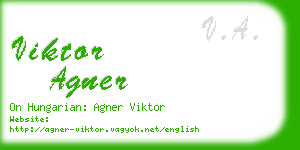 viktor agner business card